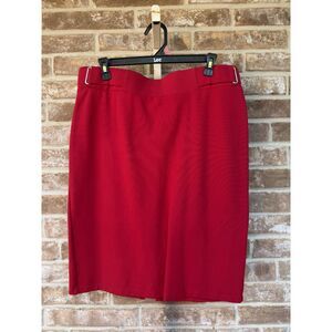 Love Scarlett Red Stretch Knit Pencil Skirt Size L